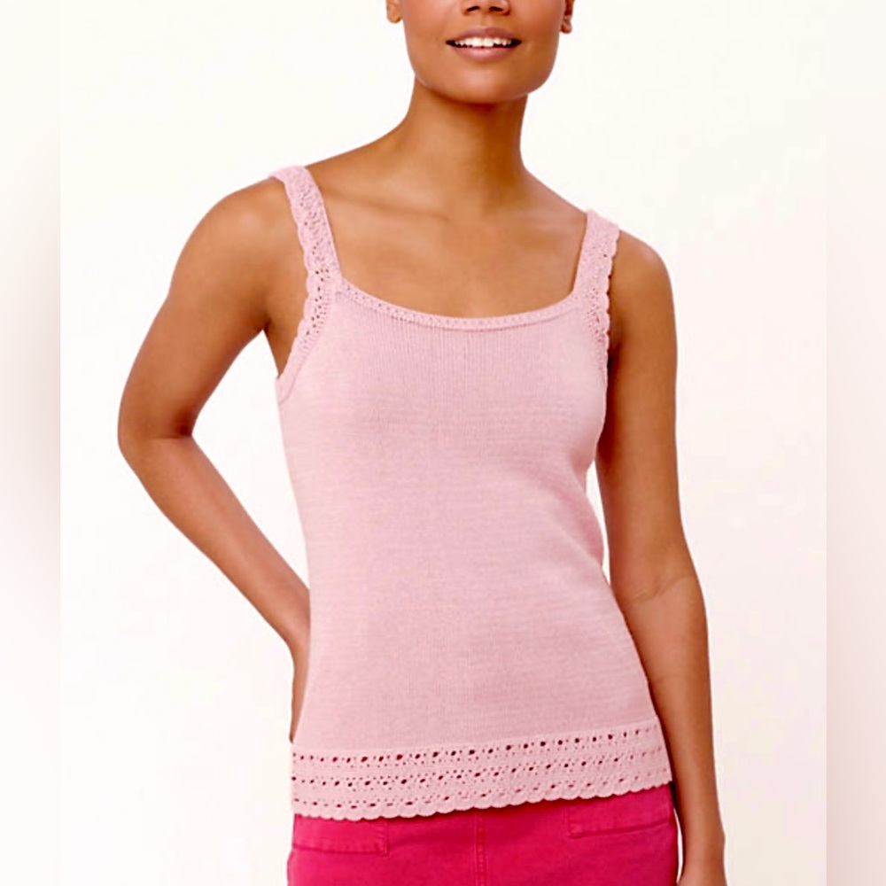 NWT LOFT Crochet Sweater Tank Size S